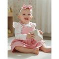 thumbnail image 6 of Miaouyo Infant Baby Girl Valentines Day Outfit 0 3 6 12 18 Months Cute Fashionable Long Sleeve Heart Bow Printed Romper with Headband, 6 of 9