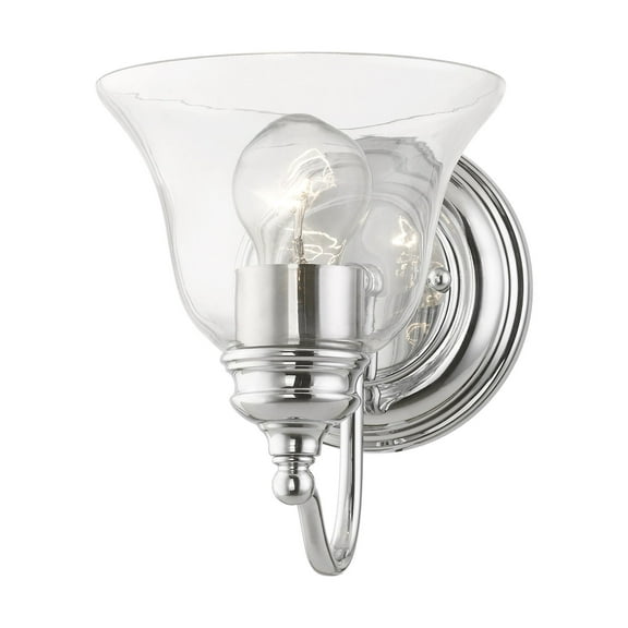 16931-05 Livex Lighting Moreland - 1 Light Bath Vanity In Transitional Style-7.5 Inches Tall and 6.25 Inches Wide-Polished Chrome Finish