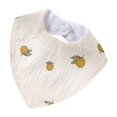 thumbnail image 2 of Zwiiyzr Baby Bandana Cotton Drooling Bibs Soft Solid Infant Bib Adjustable Snaps Saliva Towels for Toddler 0-36 Months White-D, 2 of 5