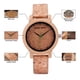 thumbnail image 2 of Reloj analógico Bobo Bird M11 de bambú para hombre con correa de corcho, color marrón con bisel, color beige, fondo marrón, 2 of 8