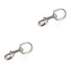 thumbnail image 3 of Yuarrent Buceo de acero inoxidable Clip de gancho de presión de un solo extremo Snorkel Deportes acuáticos Hebilla Accesorios de repuesto 120 mm / en 120 mm/forma de U 2piezas Yuarrent CBP498845, 3 of 5