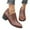 Brown |#31, variant on Kopltyrfg Women's Ankle Boots & Booties,Fashion Chunky Block Heel Ankle Boots for Women Low Heel Cutout Pointed Toe Pull On Zipper Ankle Booties 2025 Fall Boots for Women (Wine,41)