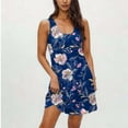 thumbnail image 3 of Jamicy Nightdress for Women 2026 Loose V Neck Sleeveless Sleepshirts Floral Tank Round Neck Nightdress Soft Sleepwear Nightwear, 3 of 7