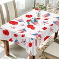 thumbnail image 4 of SKYSONIC Independence Day Rectangle Tablecloth Spill-Proof Polyester Table Cloth Table Cover for Kitchen Dining Picnic Holiday Party Decoration,60x120 Inch, 4 of 7