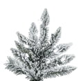thumbnail image 5 of Vickerman 7.5' Flocked Utica Fir Artificial Christmas Tree, Warm White LED Lights - Snow Covered Faux Tree - Seasonal Indoor Home Decor, 5 of 6