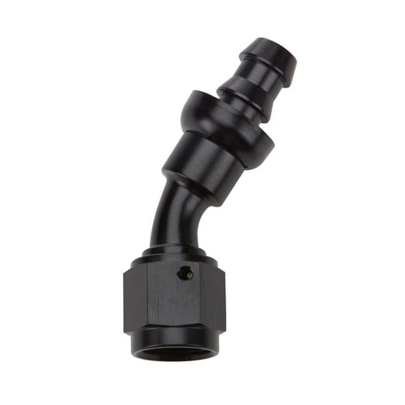 Allstar Performance ALL49424, Pushlock Hose End Black 30 Deg Elbow -10 0