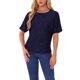thumbnail image 1 of Camisa de lentejuelas INSPIRE CHIC para mujer, blusa brillante de manga dolman oversize, bling y glitter, talla XS, azul marino, 1 of 6
