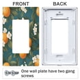 thumbnail image 3 of Yayeee Rocker Switch Wall Plate 1-Gang 4.6"x2.9" Home Decorative Outlet Cover, Green Floral Orange, 3 of 6