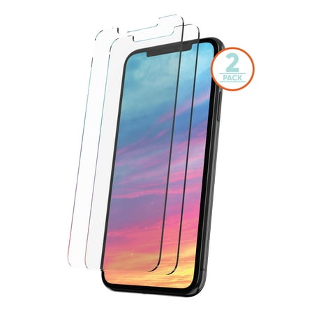 onn. Glass Screen Protector for iPhone 11 / iPhone XR - 2 Pack