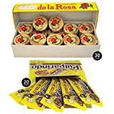 De La Rosa Marzipan Peanut Classic Mexican Candy (30 pieces) and Dulce de Tamarindo Classic Pulparindo (20 pieces)