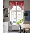 thumbnail image 4 of Red Christmas Swag Valances for Windows, Small Curtains Drapes, Xmas Birch Pine Tree Snow Winter Kitchen Window Curtains Over Sink Rod Pocket Window Treatment Valance for Bedroom/Bathroom 56"x36", 4 of 5