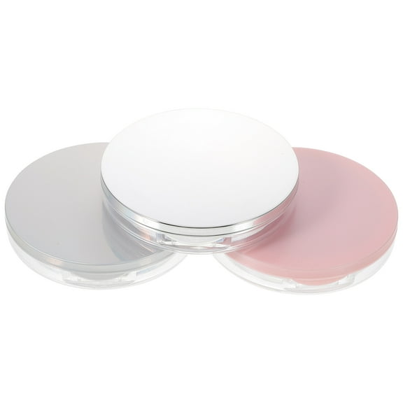 ULTNICE Empty Compact Powder Case Portable Women Travel Size 3Pcs 7.5x7.5cm