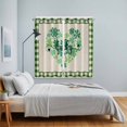 thumbnail image 5 of Curtains 63 Inch Length 2 Panels, St. Patrick's Day Grommets Window Treatment Curtain, Love Lucky Shamrock Green Plaid Linen Thermal Curtains Drapes for Living Room/Bathroom, 5 of 9