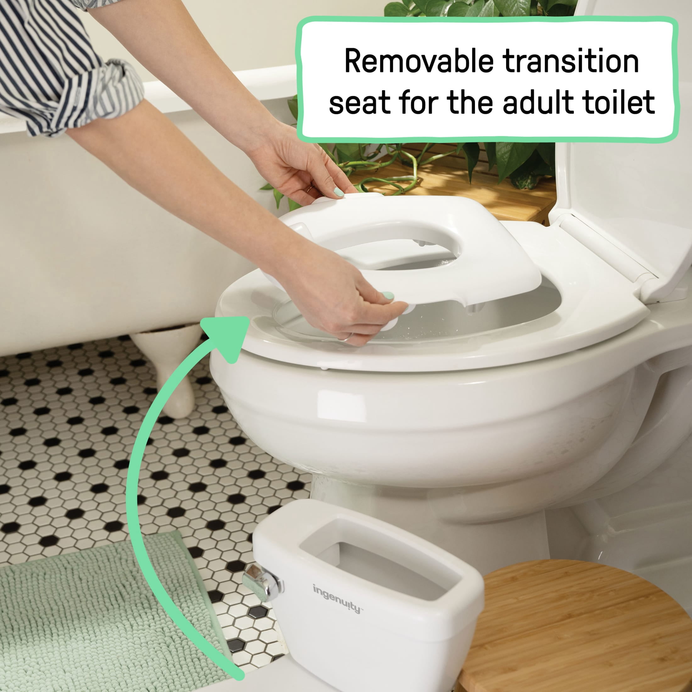 Ingenuity My Size Potty Chair and Training Toilet for Toddlers, White