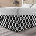 thumbnail image 1 of Abstract Bed Skirt, Print of Monochrome Style Artwork Geometric Elements Polygonal Grid, Elastic Bedskirt Dust Ruffle Wrap Around for Bedding Decor, 4 Sizes, Charcoal Grey and White, by Ambesonne, 1 of 2
