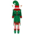 thumbnail image 3 of Miutii Kids Christmas Santa Helper Elf Deluxe Set Xmas Party Stage Performance Outfits Green B 11-12, 3 of 7