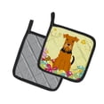 thumbnail image 2 of Easter Eggs Airedale Pair of Pot Holders, 2 of 3