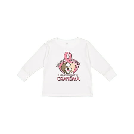 

Inktastic Breast Cancer Awareness I Love and Support My Grandma Gift Toddler Boy or Toddler Girl Long Sleeve T-Shirt