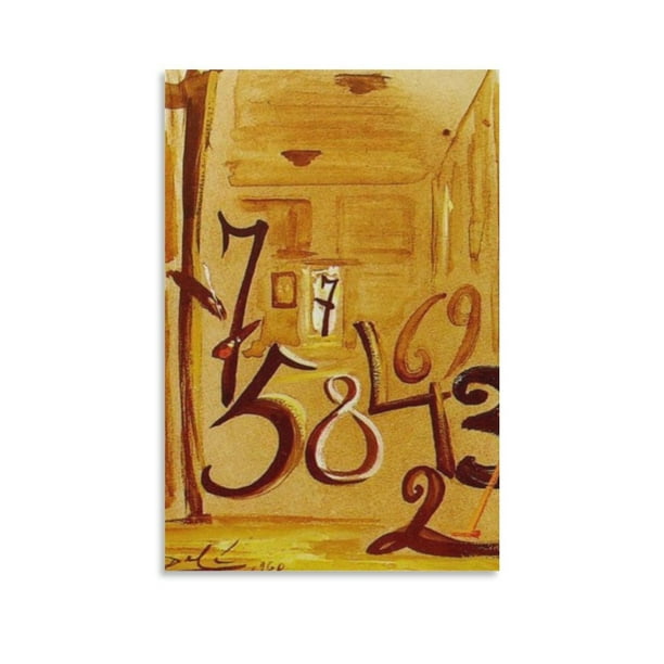 Salvador Dali Impresión Pintura Las Meninas Impresión Foto Arte Pintura Lienzo Póster Decoración para el hogar Dormitorio Decoración moderna Pósteres Regalos 16x24 pulgadas (40x60 cm)