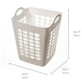 thumbnail image 6 of Mainstays Flexible Plastic Square Laundry Hamper, 3 Pack, White, 6 of 7
