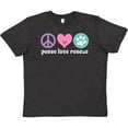 thumbnail image 3 of Inktastic Rescue Dogs Peace Love Rescue Pet Gift Youth T-Shirt, 3 of 5