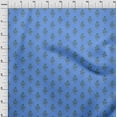 thumbnail image 4 of oneOone Velvet Blue Fabric Asian Block Print Sewing Craft Projects Fabric Prints By Yard 58 Inch Wide, 4 of 4