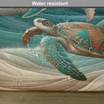 thumbnail image 5 of Ambesonne Nautical Place Mats Set of 4, Teal Ocean Whale Turtle, Standard Size, Teal Ecru and Pale Cinnamon, 5 of 5