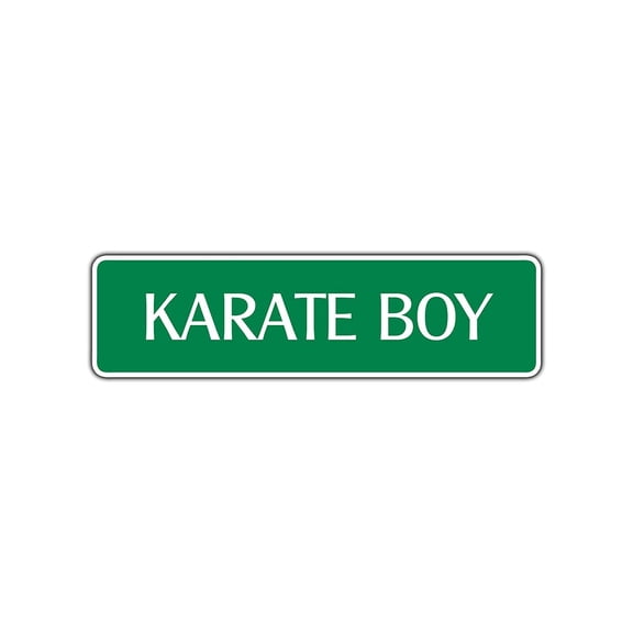 Karate Boy Karate MMA Aluminum Metal Novelty Street Sign Wall Gift Décor 4x13.5