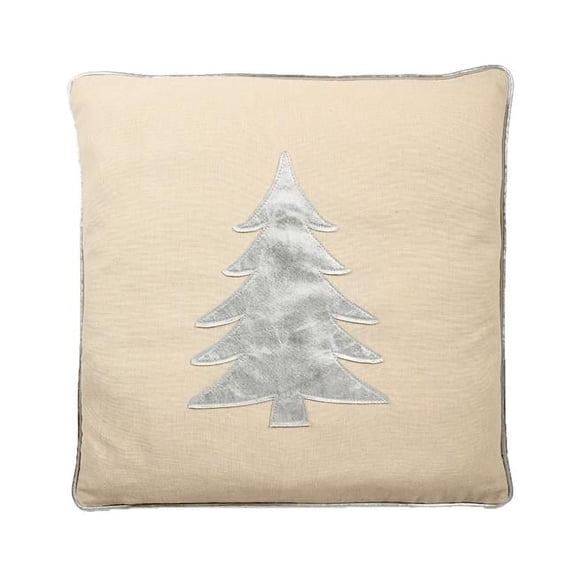MDR Trading Inc. HU-HS1818TRS1OF Silver Applique Christmas Tree With Feather Down Insert Pillow