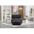 thumbnail image 2 of Fluffy Bean Bag Chair with Ottoman, Large Lazy Sofa with Memory Foam, Padded Floor Sofa with Footstool, Lazy Lounge Chair with Backrest for Living Room, Bedroom, Gaming Room, Black, 2 of 9