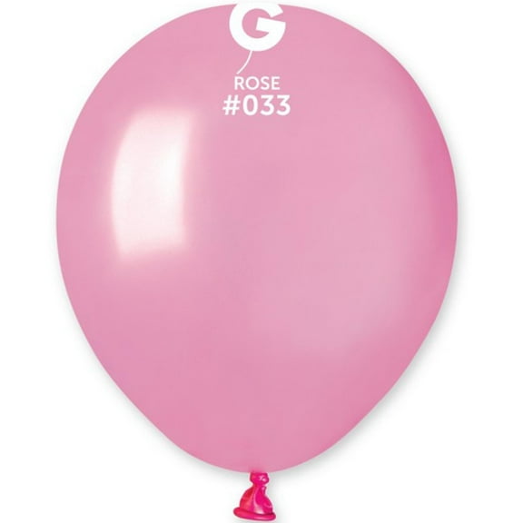 100 Gemar Metallic Rose Balloons 5"