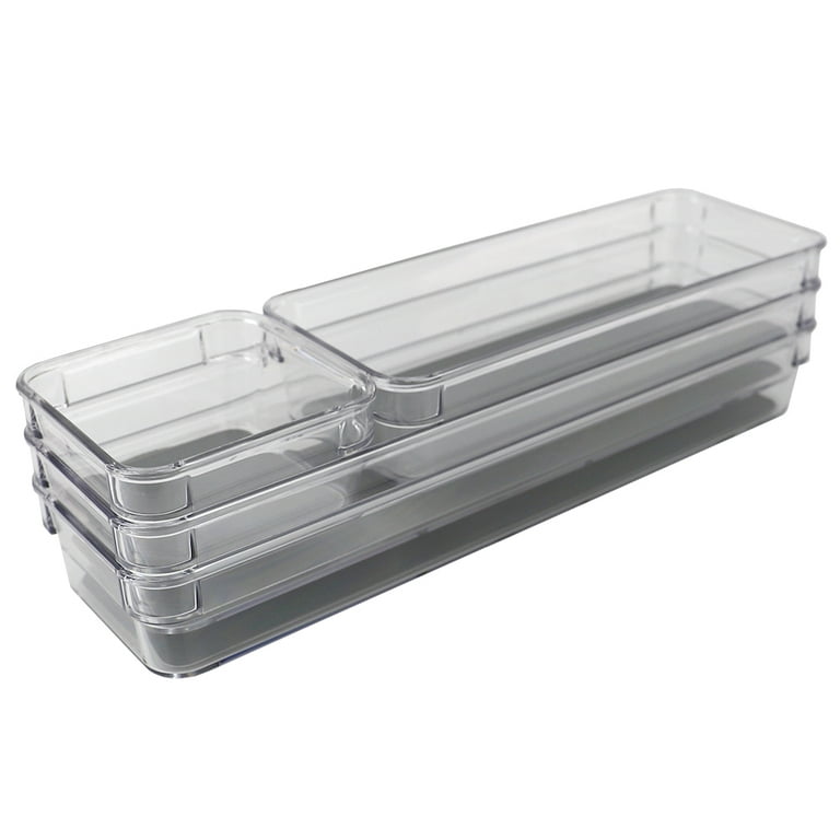 Home Basics Four Compartment Plastic Food Storage Container Set