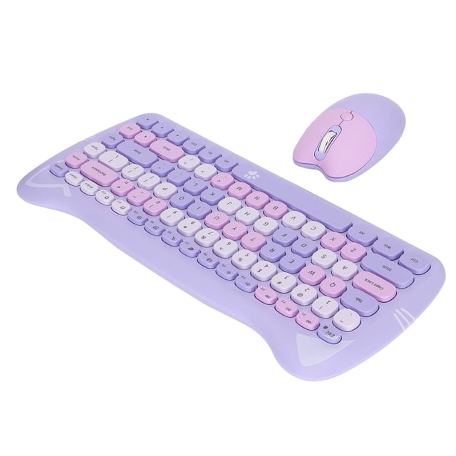Keyboardand Mouse,Cute Cat Shape 2.4G Wireless Keyboard Mouse Combo Computer Keyboard Class Leading Features