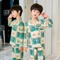 thumbnail image 1 of Conjuntos de pijama de manga larga para niños, cárdigans finos para el hogar, ropa de dormir de algodón con bolsillos para Navidad y otoño, 1 of 2
