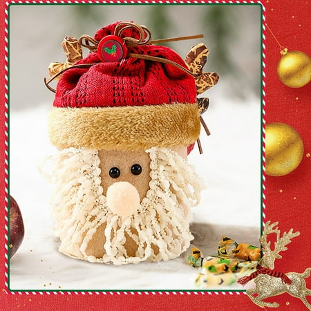 

WANYNG Christmas Gift Jar Santa Claus Snowman Elk Jar Apple Candy Storage Jar For Kids