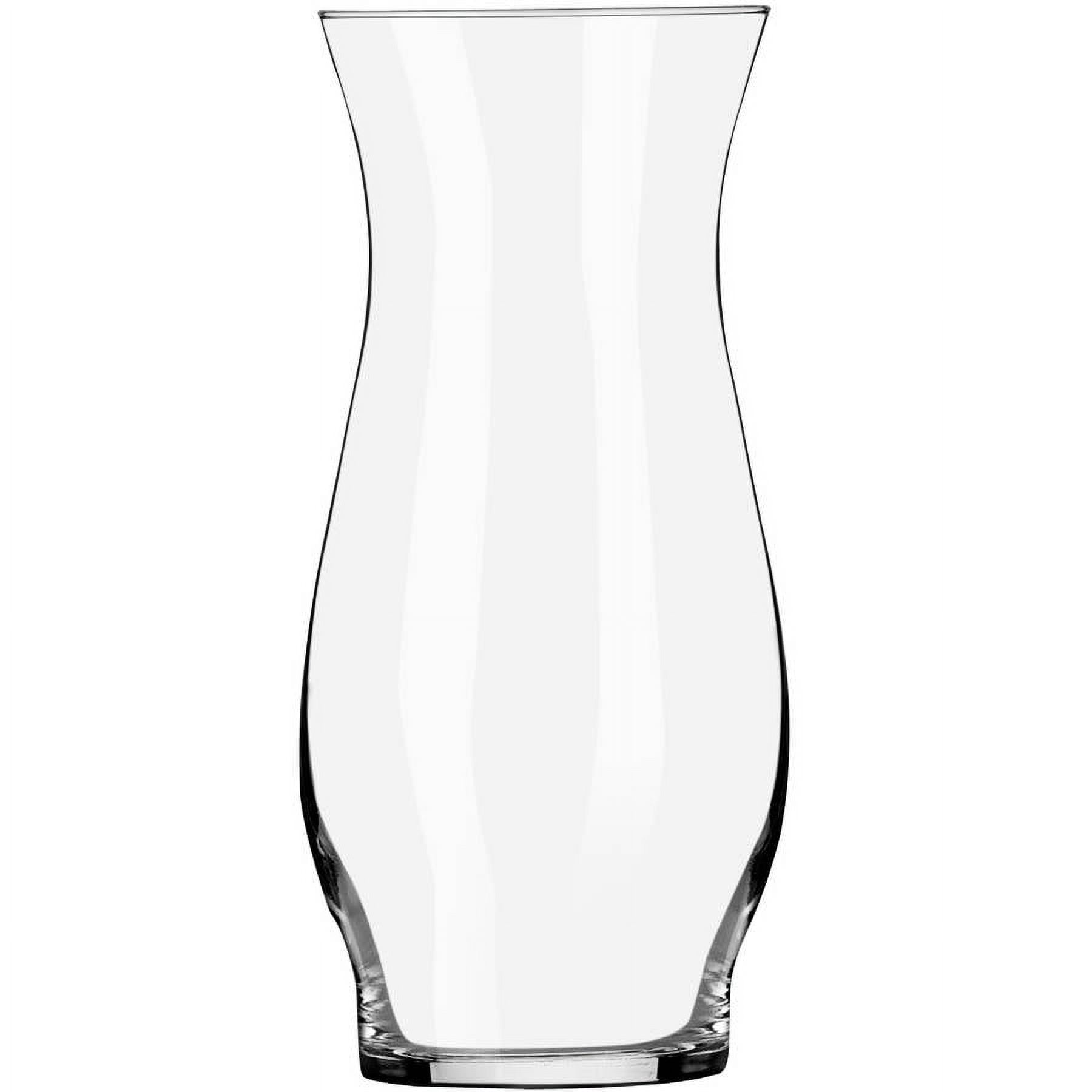 (2 pack) Libbey Clear Glass 8" Hana Floral Vase