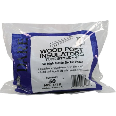 UPC: 0038923031078 | TUBE STYLE WOOD POST INSULATOR BLACK 4 INCH