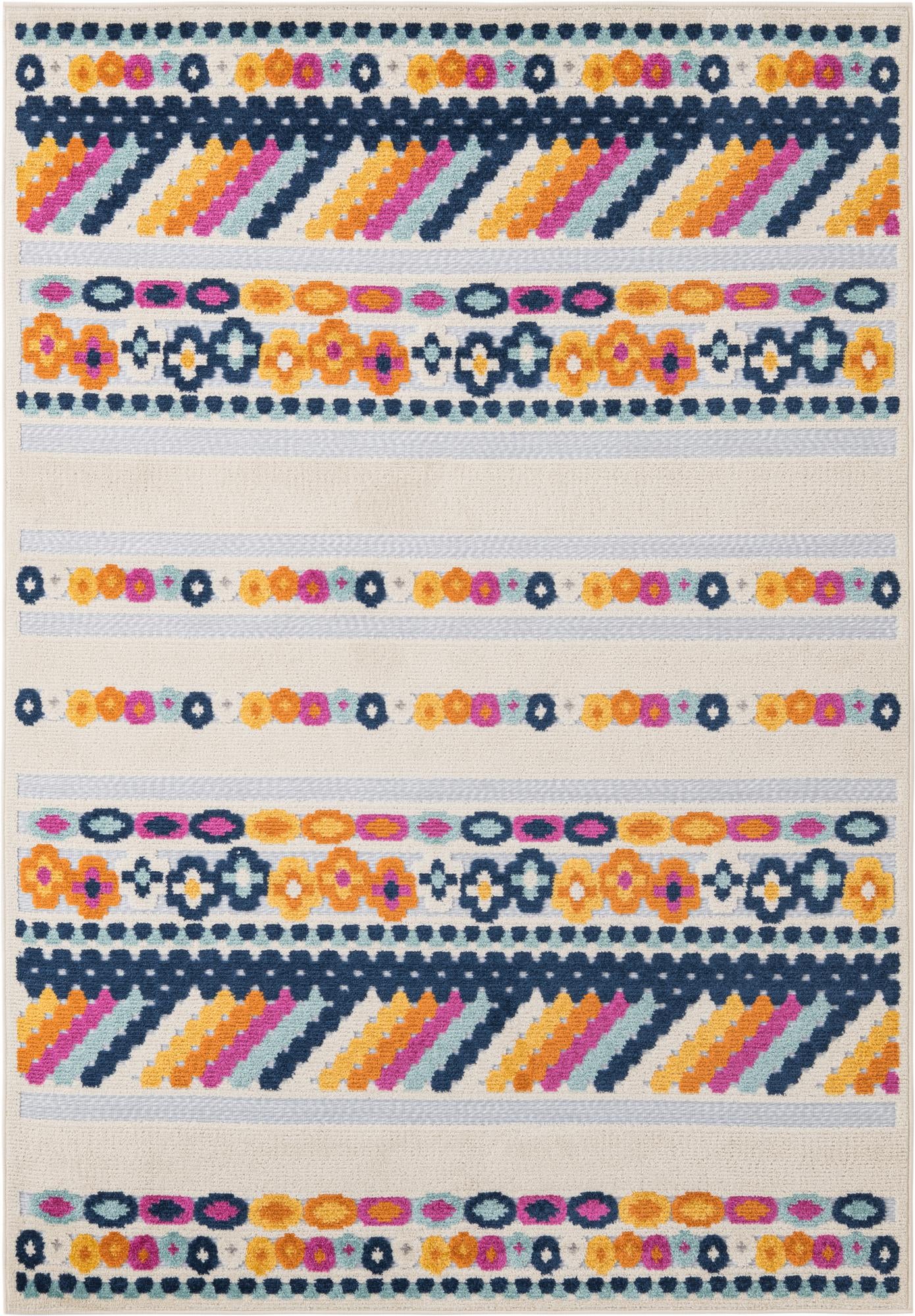 Aruba Outdoor Collection Rug 4' x 6' Gray LowPile Rug