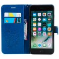 thumbnail image 4 of iPhone 8 Plus Wallet Case, iPhone 7 Plus Case, Dteck Embossed Big Butterfly Magnetic Flip PU Leather Folio Stand Case Cover Built-in Card Slots & Money Pocket, with wrist Strap, Blue, 4 of 8