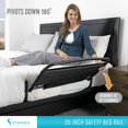 thumbnail image 4 of Stander 30inch Safety Bed Rail with Padded Pouch, Folding Guardrail for Adults, Seniors, and Elderly, Bedside Stand Assist Bar, Fits King, Queen, Full, and Twin Beds, ASTM Safety Approved Bedrail, 4 of 8