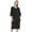 Black, variant on Newway Womens Nightdress Solid Color Pajamas Short Sleeve Bathrobe Couple Pajamas Soft Absorb Water Ladies Nightgown Zip Robe