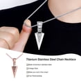 thumbnail image 3 of Collier Chaîne Cool en Titane Acier Inoxydable Flèche Gothique Réglable Style Rétro Ras-de-Cou à Pointe de Flèche Cadeaux Colliers pour Hommes Or Rose+or, 3 of 6
