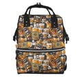 thumbnail image 1 of Disketp Vintage Bottles Mochila de Pañales de Gran Capacidad con Múltiples Bolsillos, Mochila de Viaje Multifuncional para Bebé, Unisex, Moderna y Resistente, 1 of 6