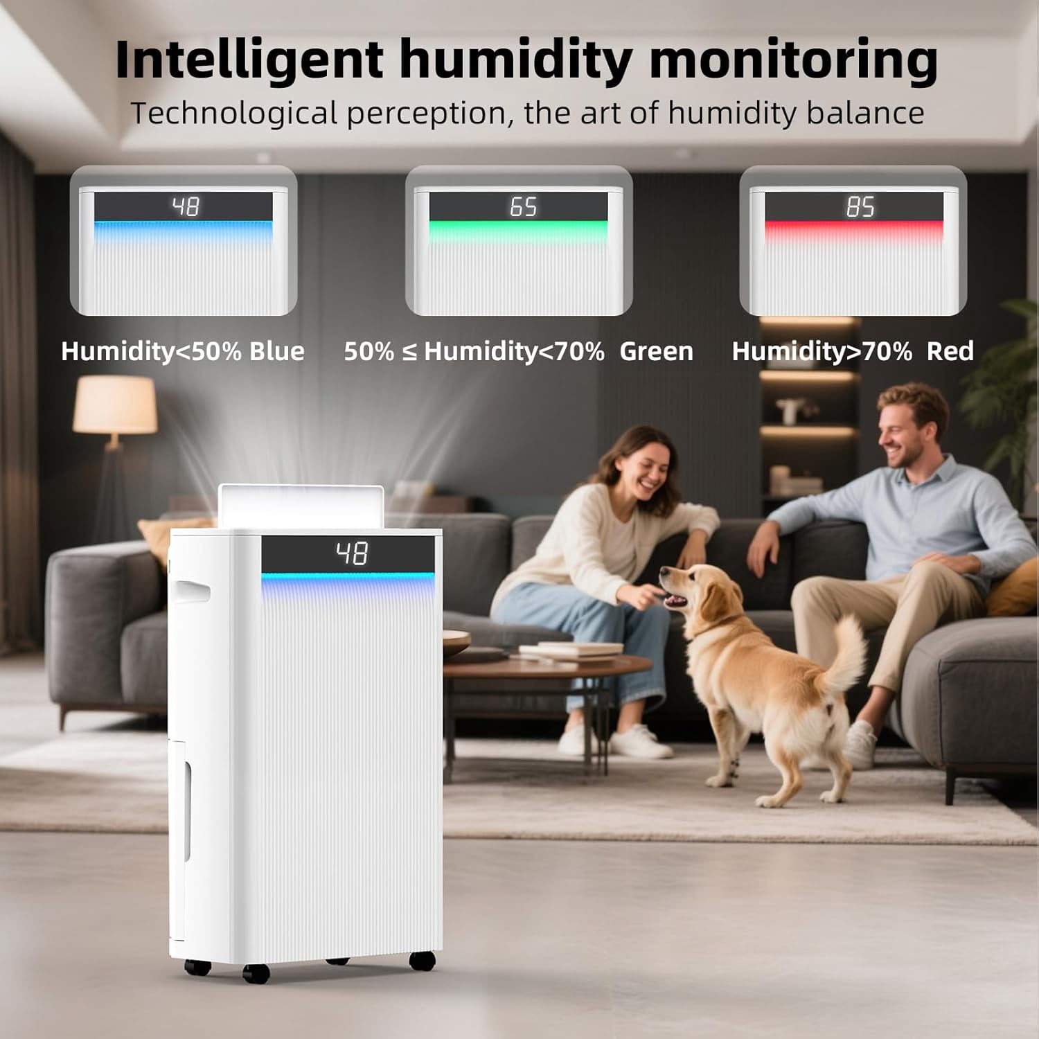 5000 Sq. Ft Dehumidifiers for Home and Basement, Max 95 Pint/Day Dehumidifier with Drain Hose, Compressor Humidity Control, 24H Timer & Child Lock, Bedroom, Lar Rooms