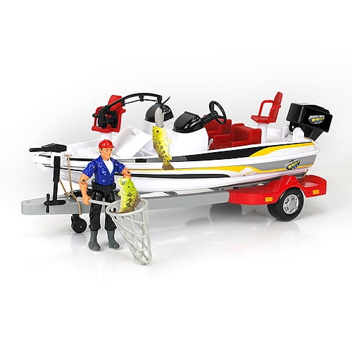 toy boat and trailer set
