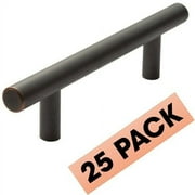 Oil Rubbed Bronze Cabinet Hardware Euro Style Bar Handle Pull - 3" Hole Centers, 5-3/4"" Overall Length - OB ORB (25 Pack)
