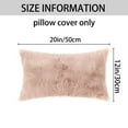 thumbnail image 5 of Unique Bargains Faux Fur Cozy Decorative Throw Pillow Covers Soft Plush Pillowcase 1 Pc Light Pink 12" x 20", 5 of 6