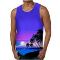 thumbnail image 2 of DDAPJ pyju Men's Tank Tops Graphic Beach,Palm Tree Tanks Tops for Mens Cool Printed Graphic Sleeveless Tank Top Muscle Shirt for Workout Gym Jogging, 2 of 5