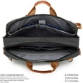 thumbnail image 3 of CoolBELL Convertible Backpack Shoulder bag Messenger Bag Laptop Case Business Briefcase Leisure Handbag Multi-functional Travel Rucksack Fits 15.6 Inch Laptop For Men / Women / Travel (Canvas Black), 3 of 6