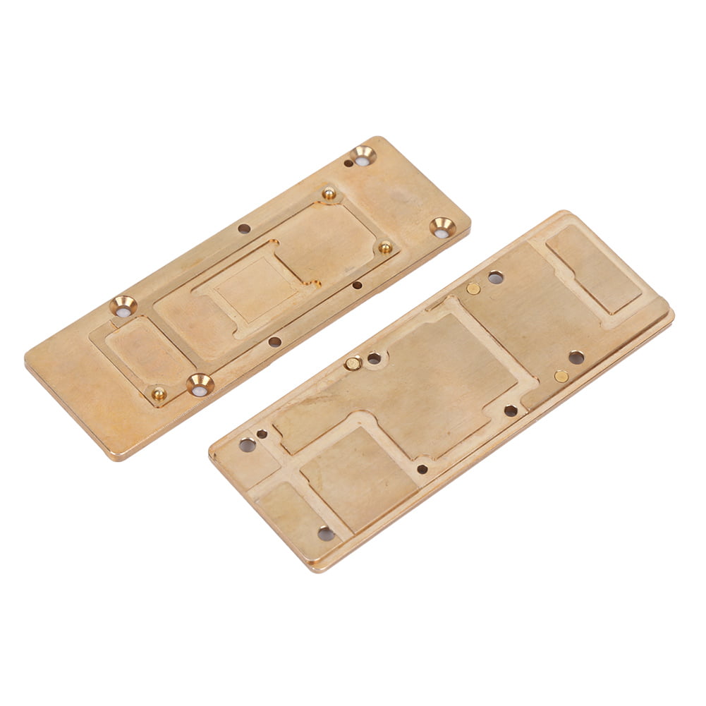 2Pcs Motherboard for Mobile Phone Desoldering Station Desoldering Station Heating Plate Mold Brass Uniform Heat Conduction Brass Fast Heat Dissipation Phone Mold Hardware Tools 